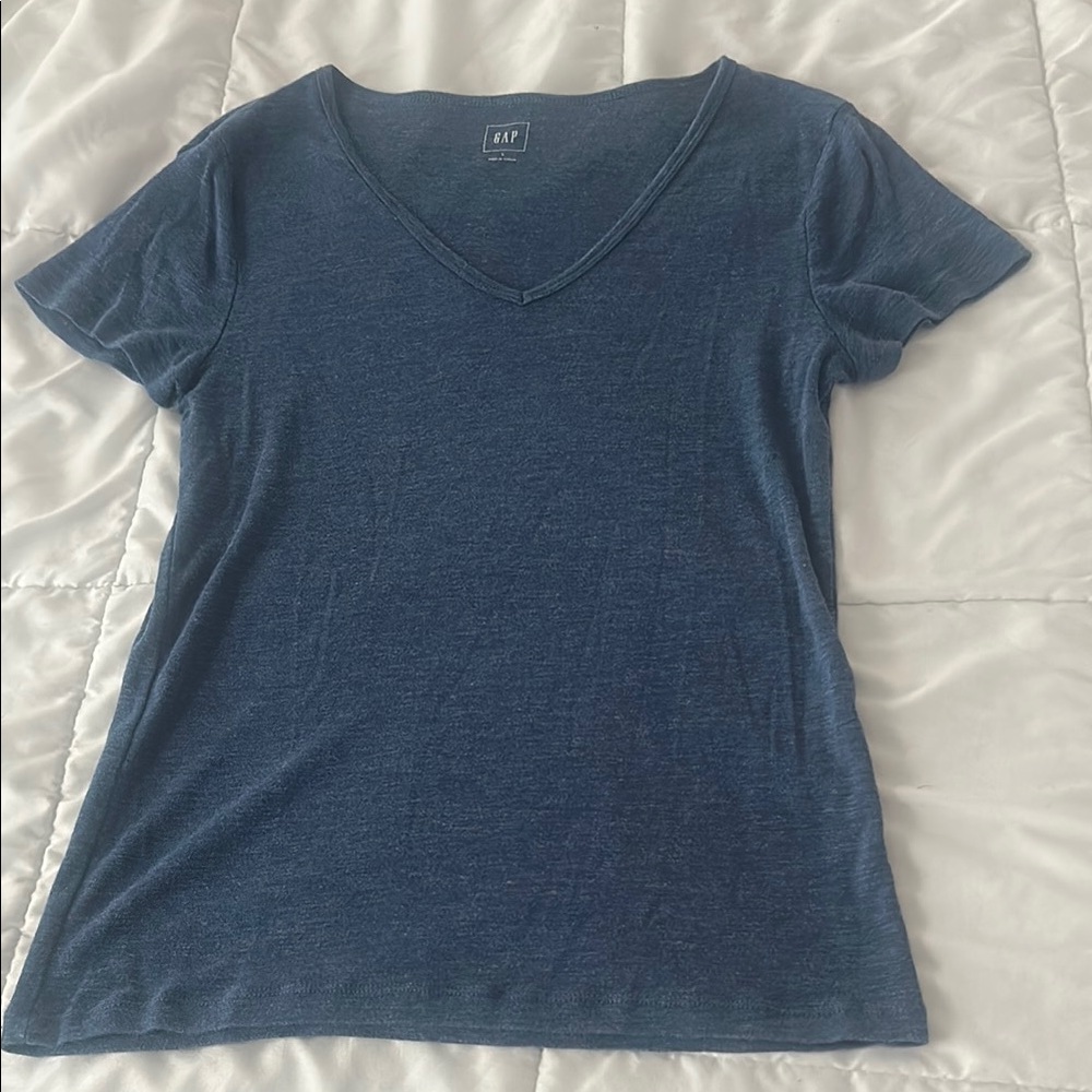 GAP Blue Fitted Short Sleeve T-Shirt